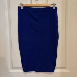Royal Blue Women's Jersey Pencil Skirt